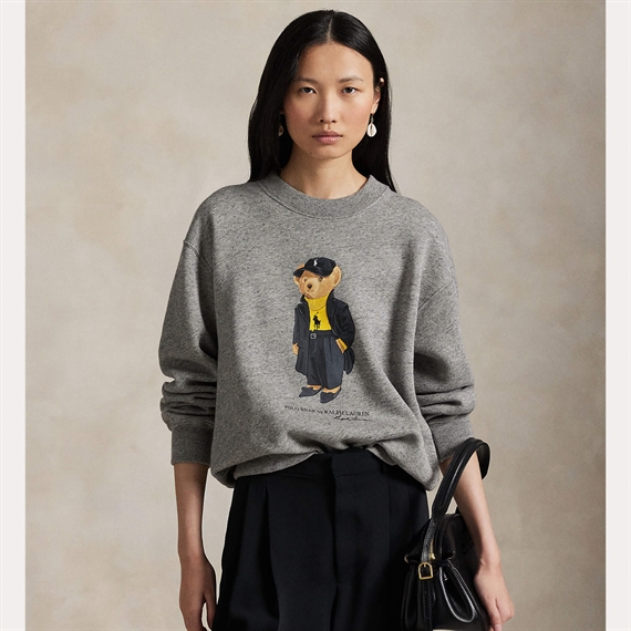Polo Ralph Lauren Polo Bear Fleece Crewneck, Dark Vintage Heather